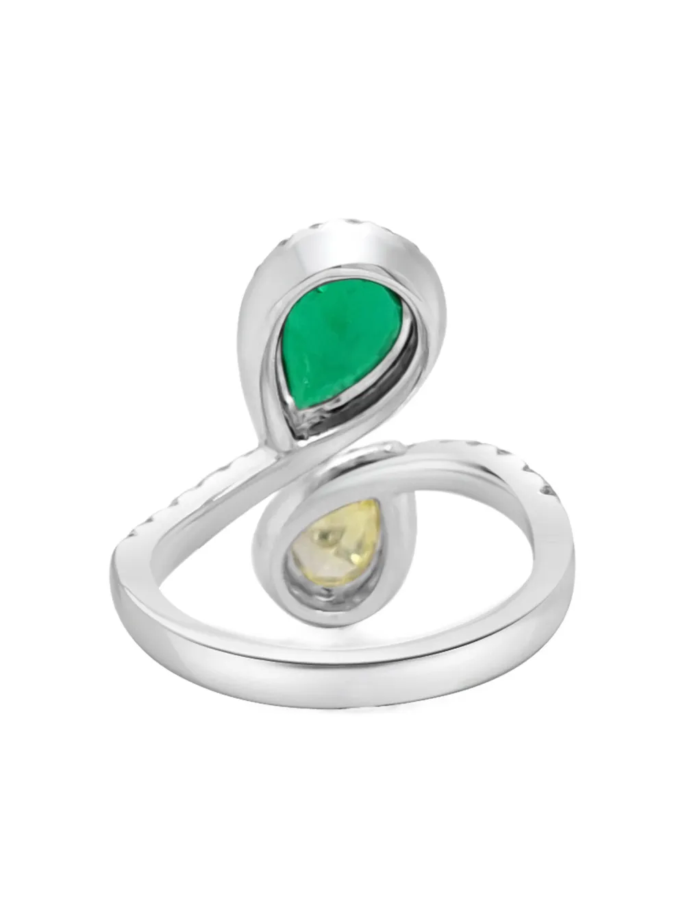 HYT Jewelry 18K yellow and white gold emeralnd and diamond ring | White | Image 1