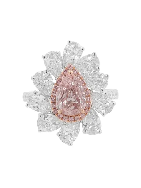HYT Jewelry 18K white and rose gold diamond ring