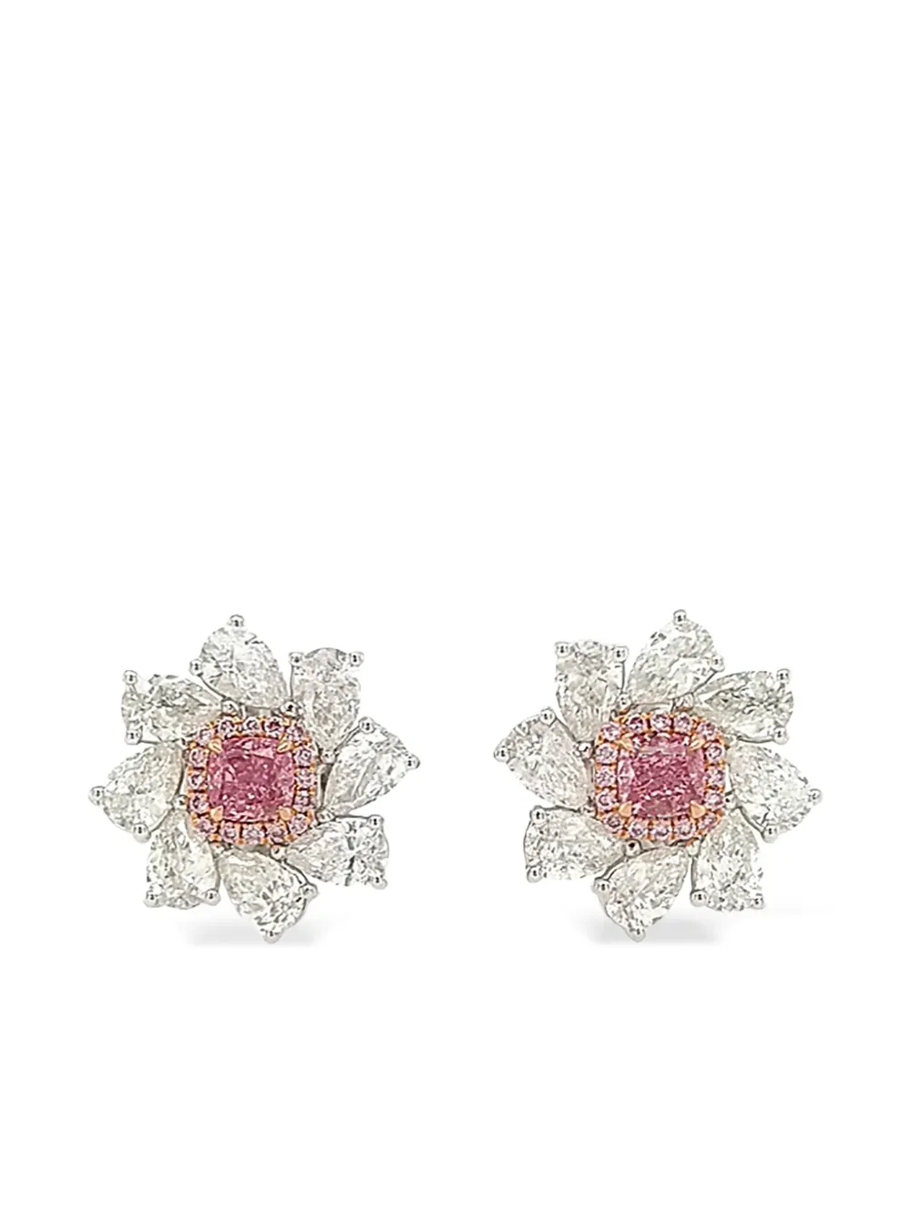HYT Jewelry Orecchini in oro bianco e rosa 18 carati con diamanti