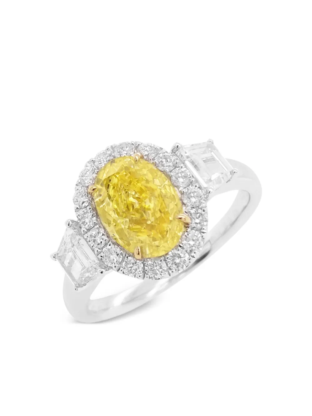 Hyt Jewelry Platinum Diamond Ring In Brown