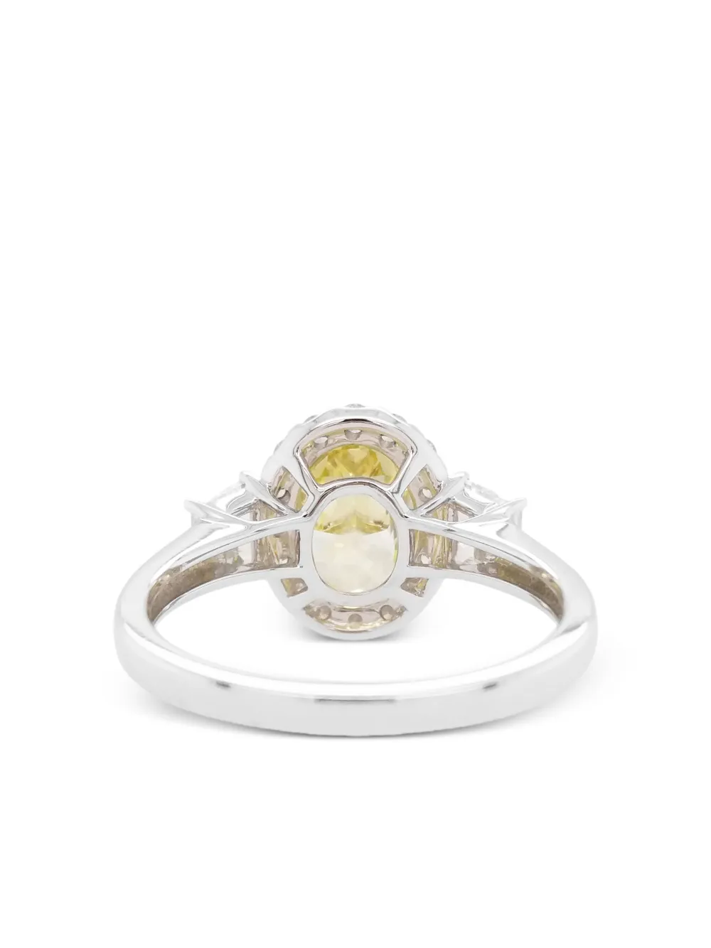 Hyt Jewelry Platinum Diamond Ring In Brown