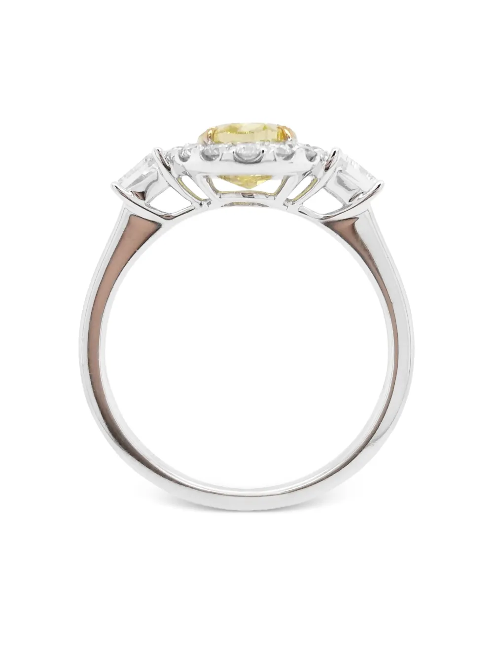 Hyt Jewelry Platinum Diamond Ring In Brown