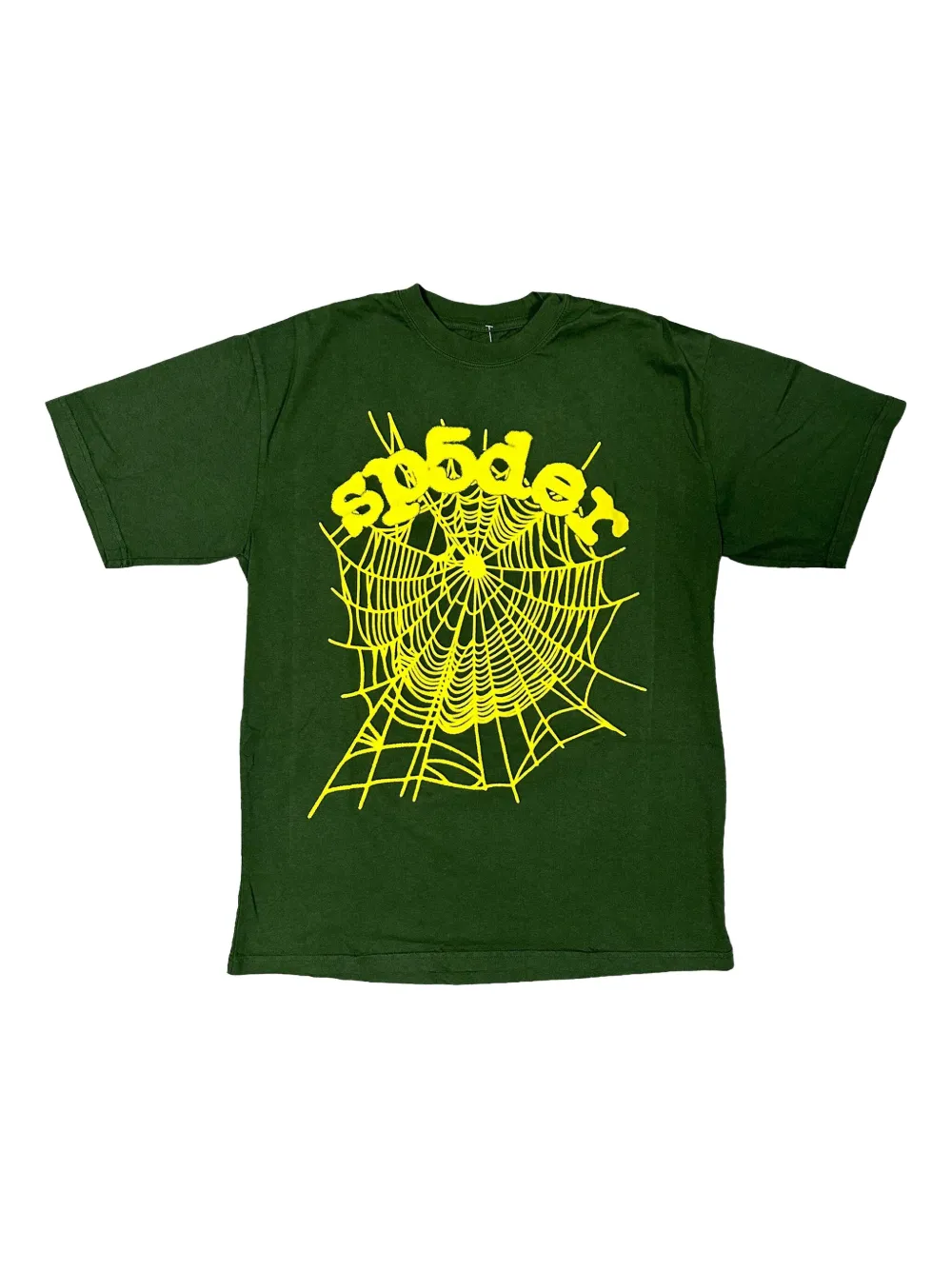Sp5der Spider Web-print T-shirt In Green