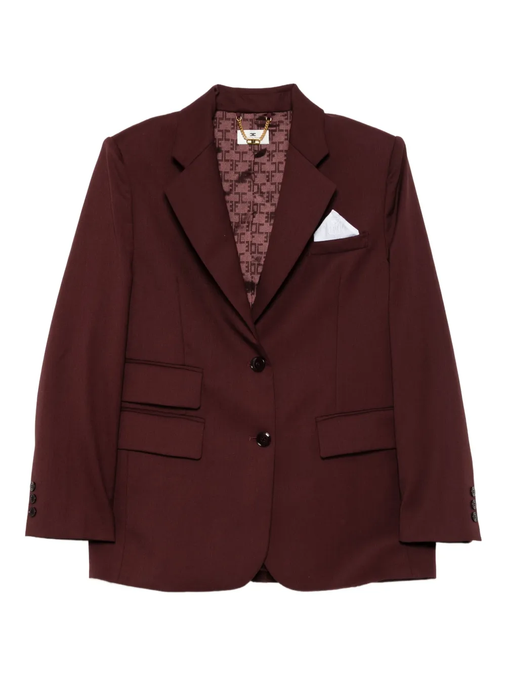 Elisabetta Franchi square pocket blazer - Brown