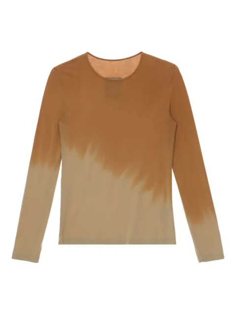Uma Wang playera manga larga con efecto sombreado