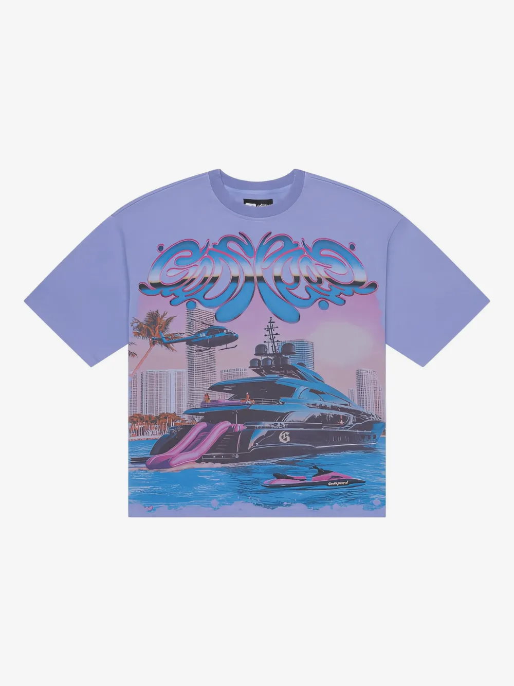 GODSPEED Memento Vivere graphic T-shirt | Purple | Image 1