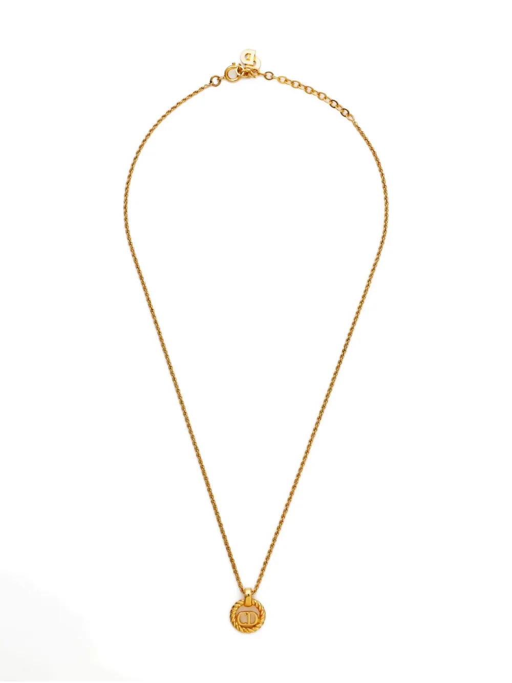 Christian Dior Pre-Owned 1980-1990 logo-embellishment necklace | Gold | Image 1