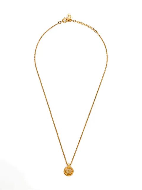 Christian Dior Pre-Owned 1980-1990 logo-embellishment necklace