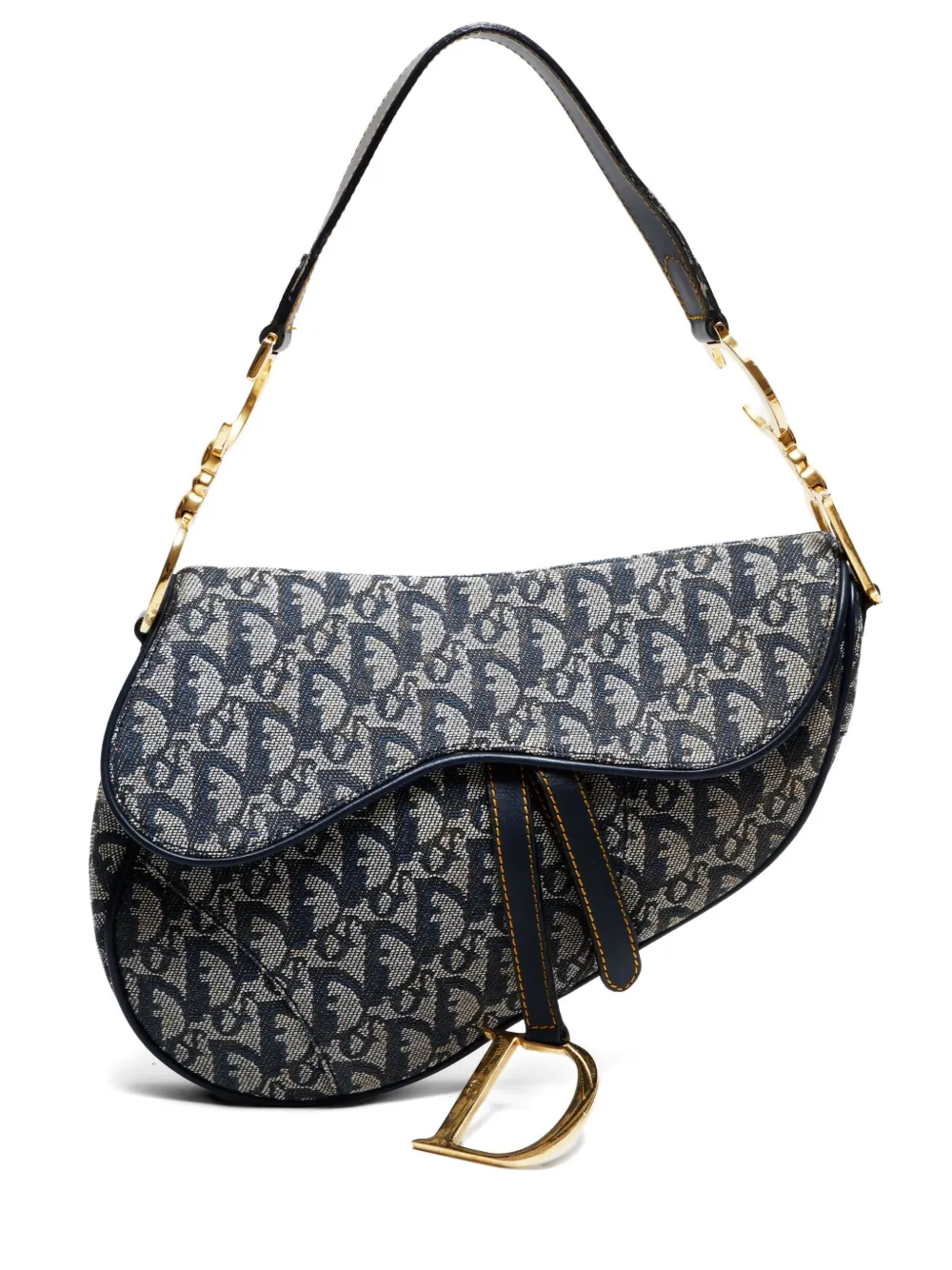 Christian Dior Pre-Owned 1990-2010 サドル ショルダーバッグ - ブルー Christian Dior Pre-Owned 1990-2010 サドル ショルダーバッグ - ブルー
