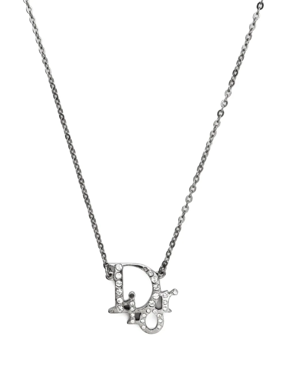Christian Dior Pre-Owned 2000's logo-detail crystal-embellishment necklace | Image 2