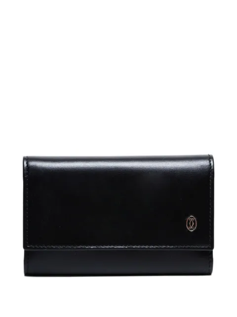Cartier 2000-2020 logo-plaque leather key case