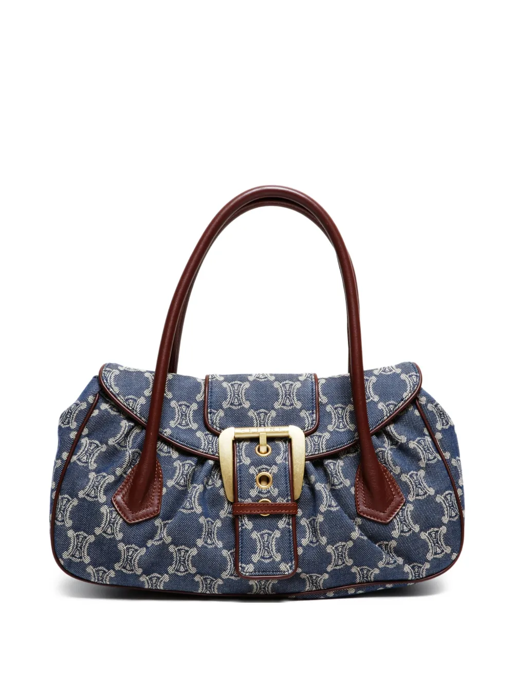 Celine Pre-Owned 1990s マカダム ショルダーバッグ - ブルー Celine Pre-Owned 1990s マカダム ショルダーバッグ - ブルー