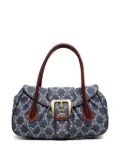 Celine Pre-Owned 1990s Macadam-print shoulder bag - Blue