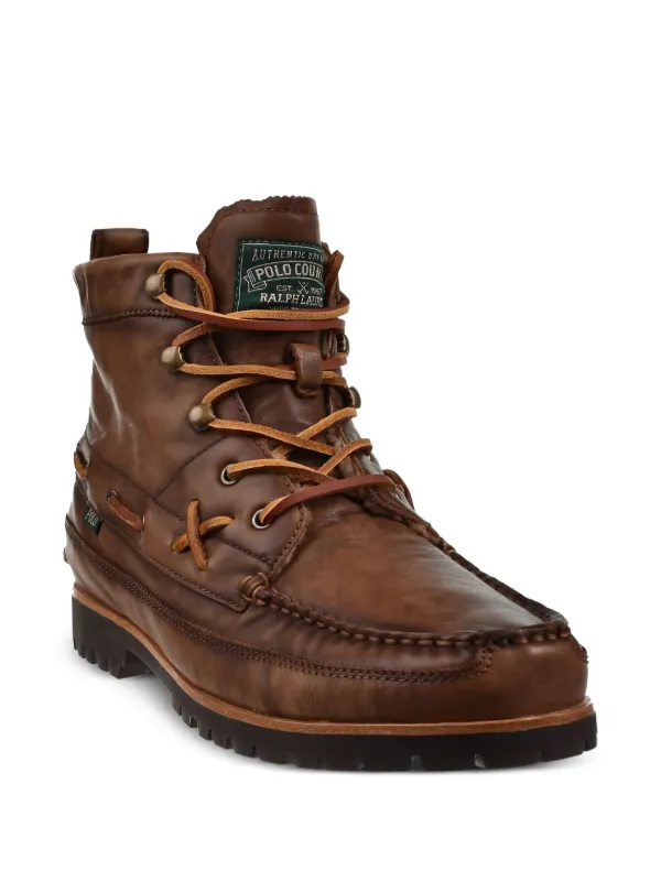 Polo Ralph Lauren Ranger Leather lace-up Mid Boots Brown