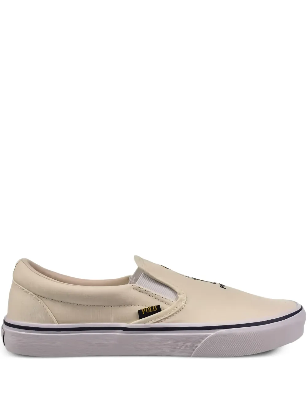 Polo Ralph Lauren Keaton slip-on schoenen met geborduurde beer Beige