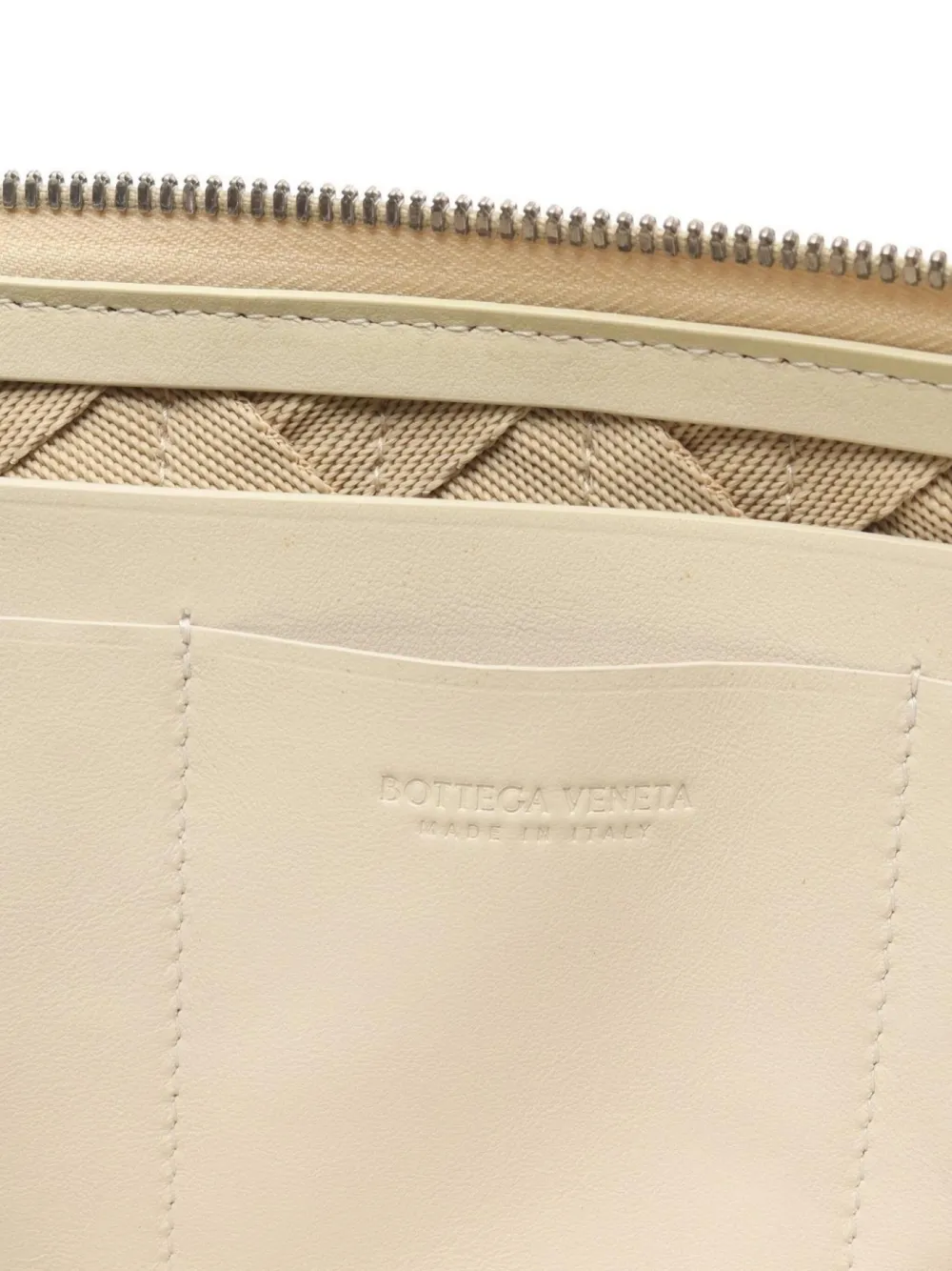 Pre-owned Bottega Veneta 2010s Intrecciato Continental Wallet In Neutral