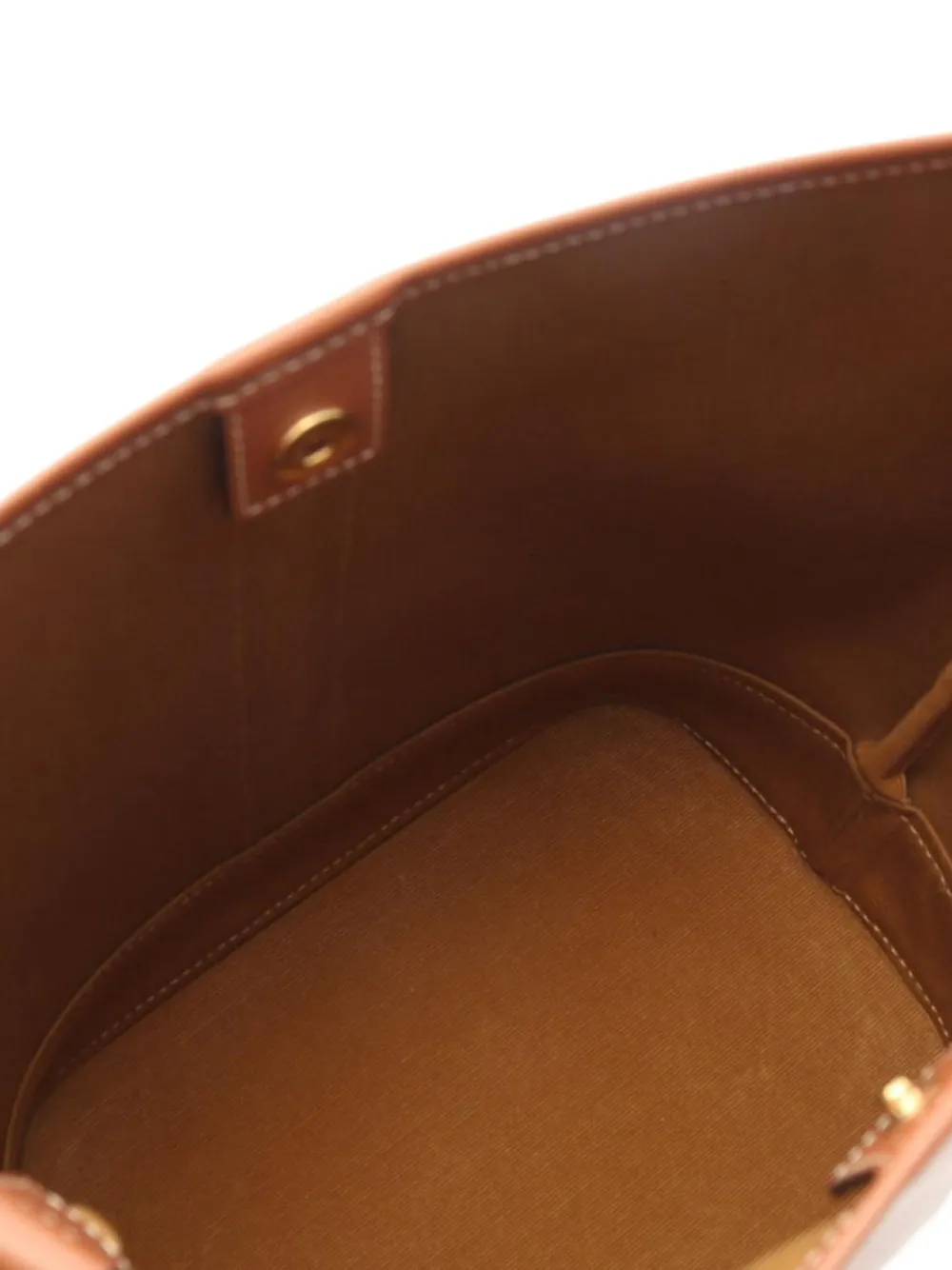 Pre-owned Celine 2010s Triomphe Bucket Bag In Black
