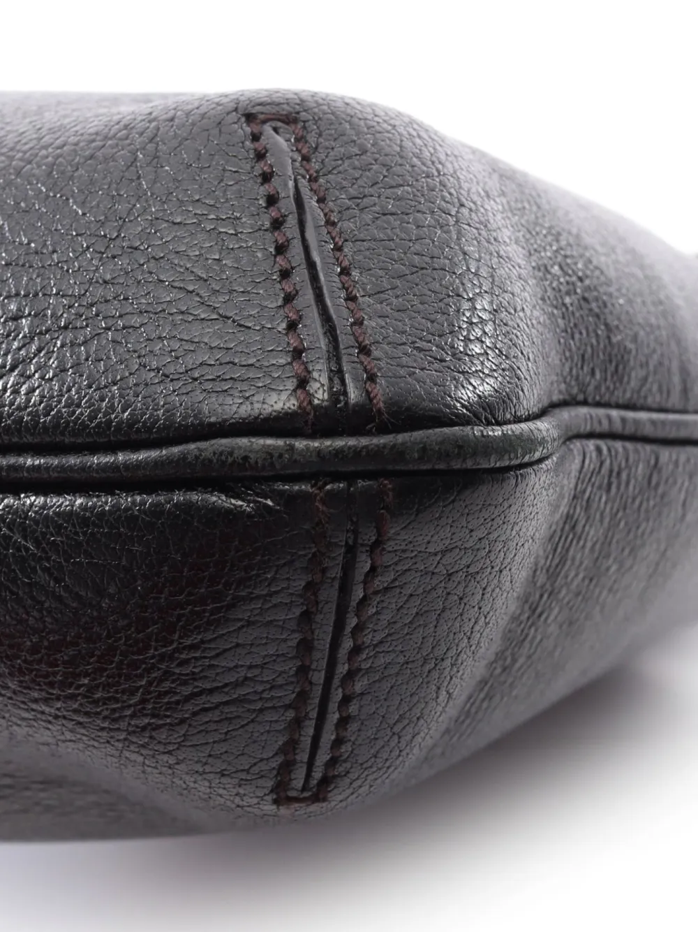 Pre-owned Cartier 2000's Marcello Leather Shoulder Bag In Black