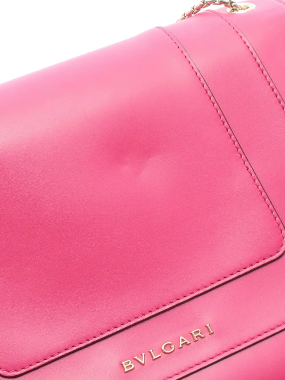 Pre-owned Bvlgari 2010s Serpenti Forever Chain Shoulder Bag In Pink