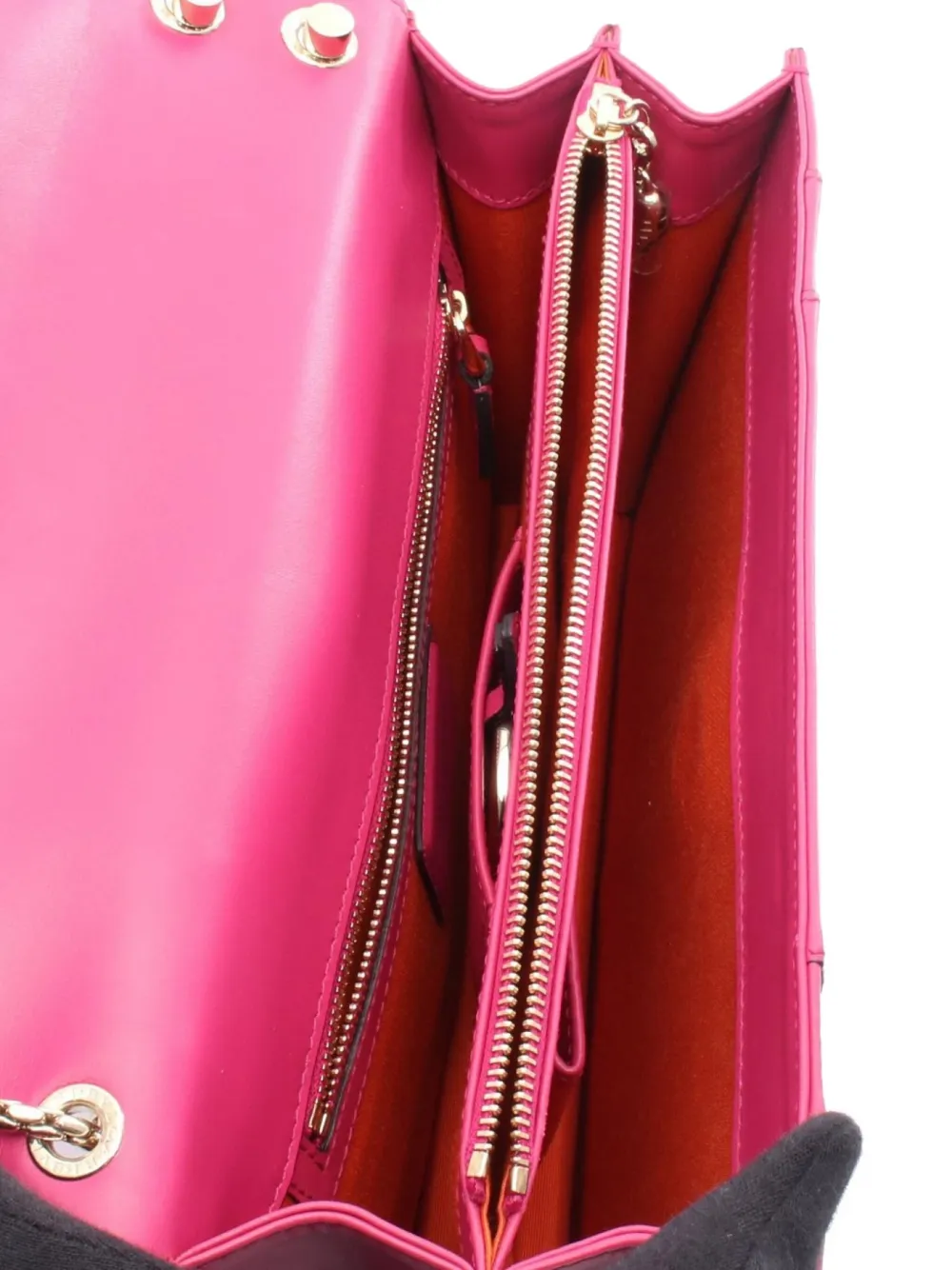Pre-owned Bvlgari 2010s Serpenti Forever Chain Shoulder Bag In Pink