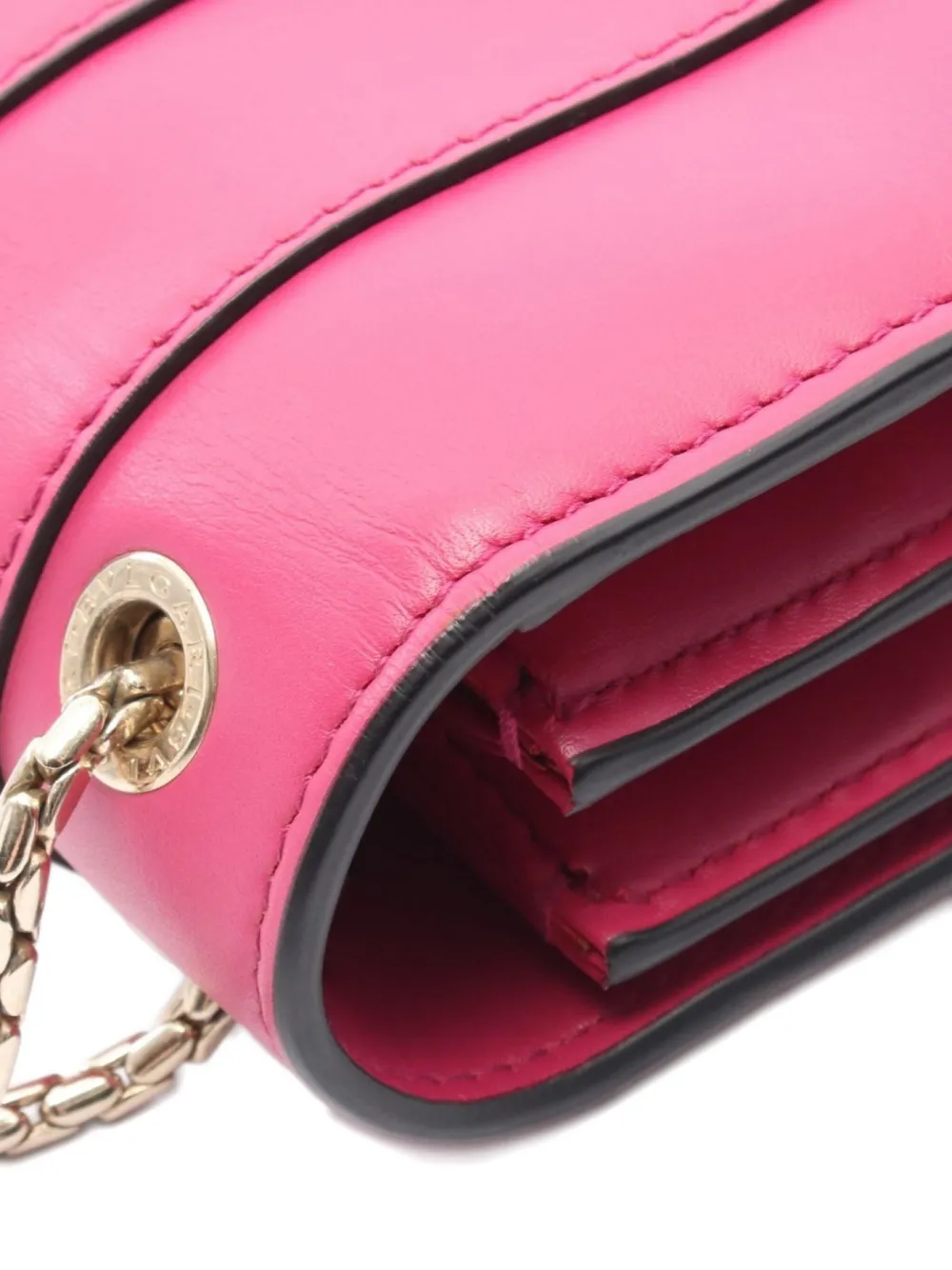 Pre-owned Bvlgari 2010s Serpenti Forever Chain Shoulder Bag In Pink