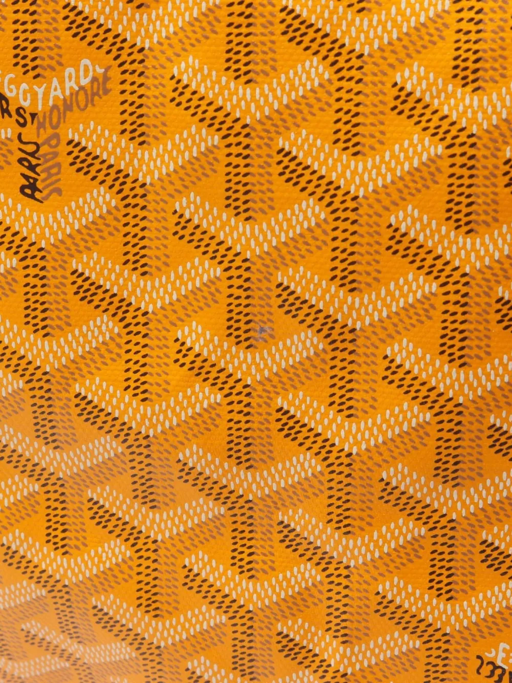Pre-owned Goyard 2010s Chevron-pattern Saint Louis Tote Bag In Yellow
