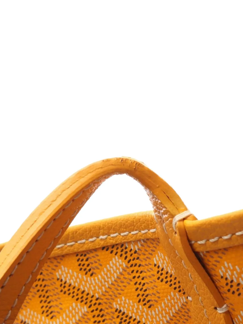 Pre-owned Goyard 2010s Chevron-pattern Saint Louis Tote Bag In Yellow