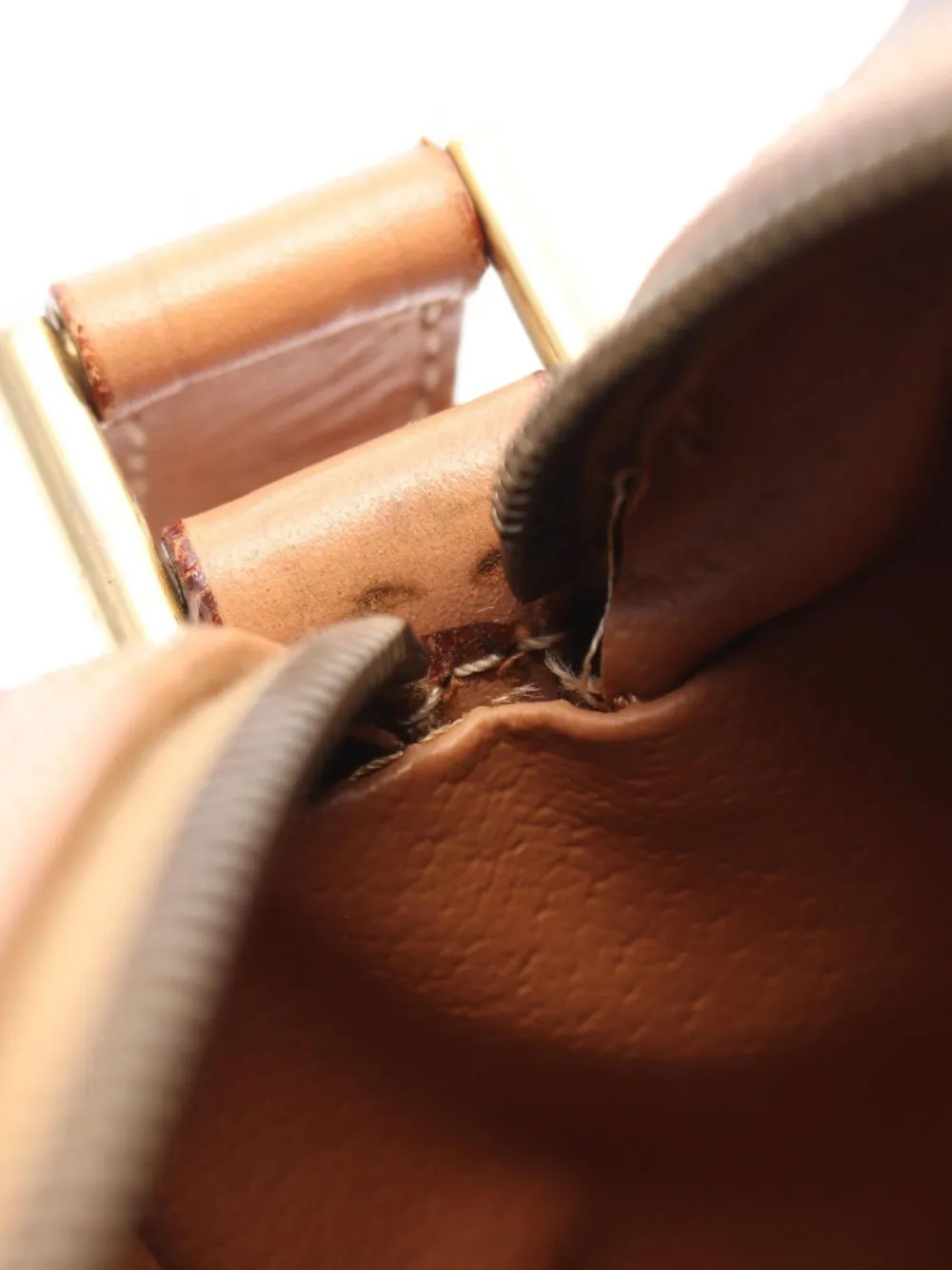 Pre-owned Celine Mini 2000s Macadam Shoulder Bag In Brown