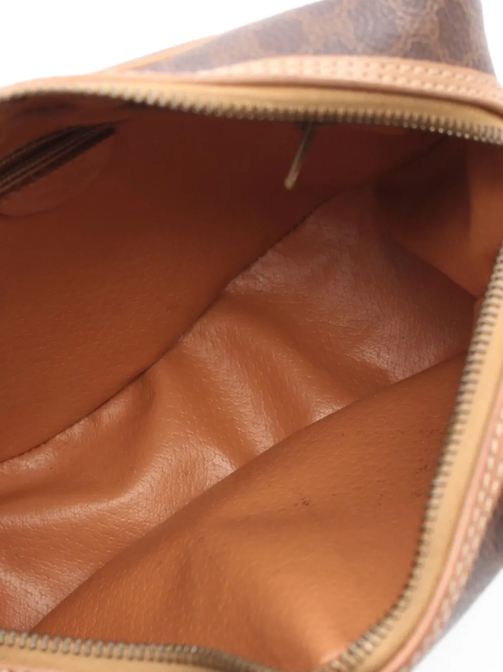 Pre-owned Celine Mini 2000s Macadam Shoulder Bag In Brown