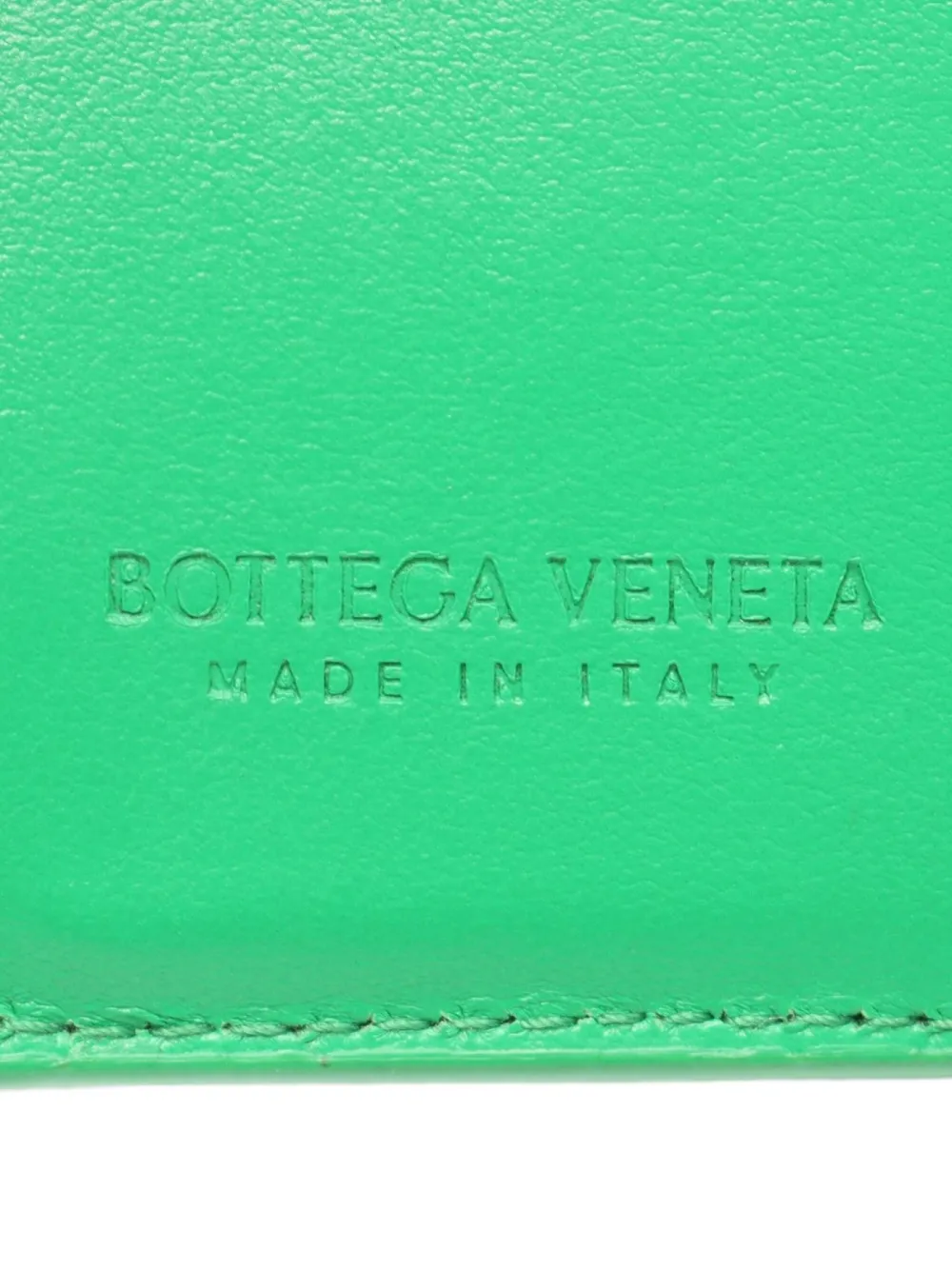 Pre-owned Bottega Veneta 2000s Intrecciato Zipper Wallet In Green