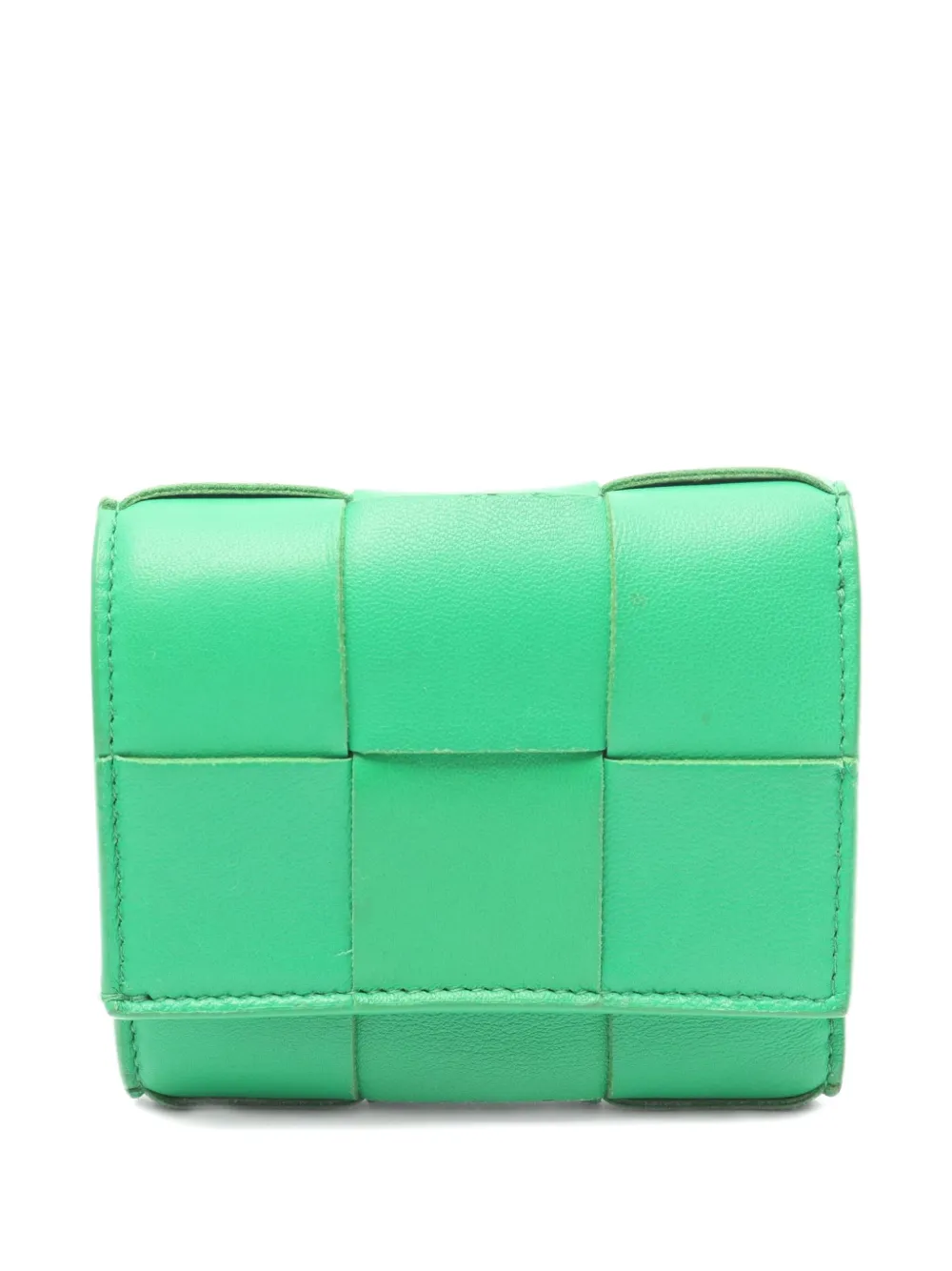 Bottega Veneta Pre-Owned 2000s intrecciato zipper wallet | Green | Image 1