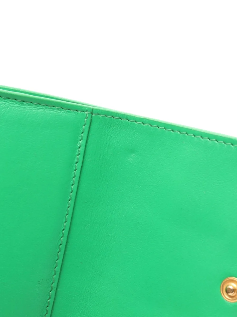 Pre-owned Bottega Veneta 2000s Intrecciato Zipper Wallet In Green