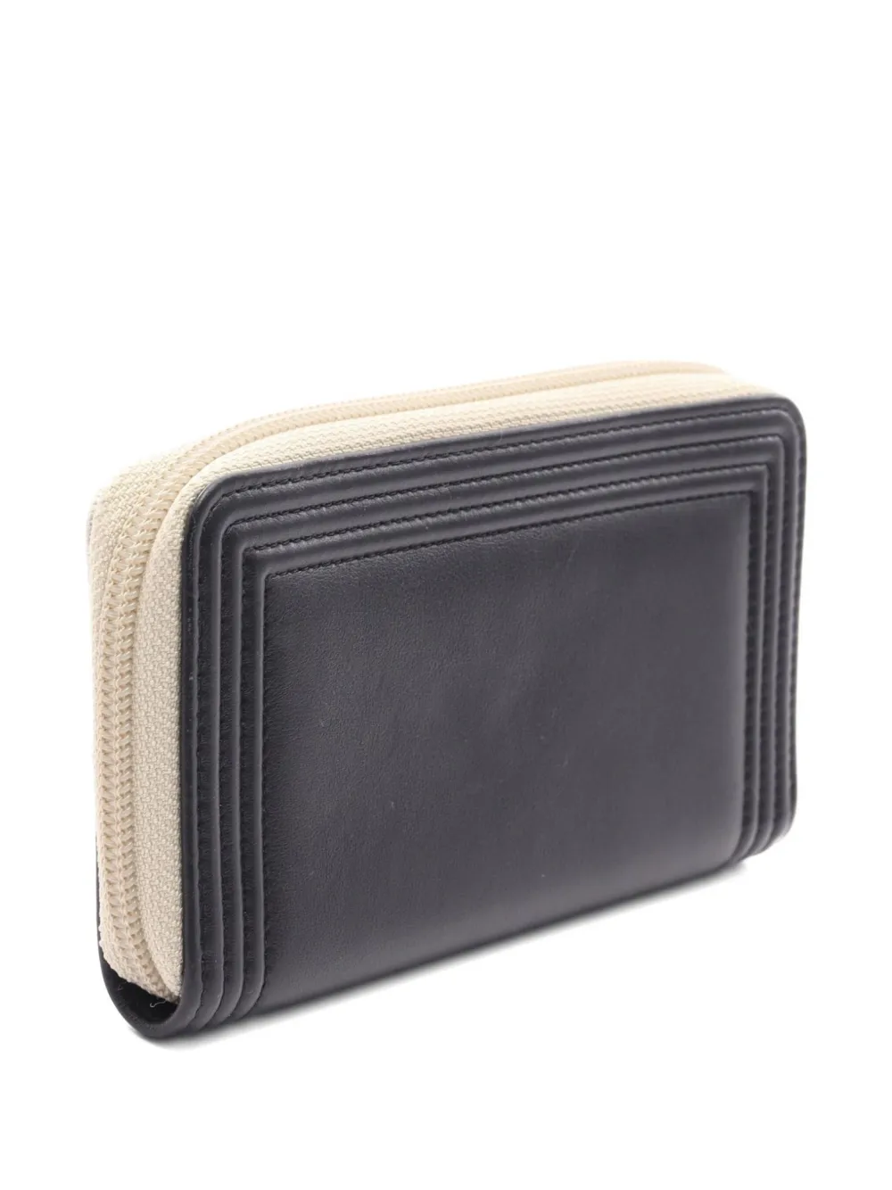 CHANEL Pre-Owned 2015-2016 Boy two-tone round zipper wallet | Image 2