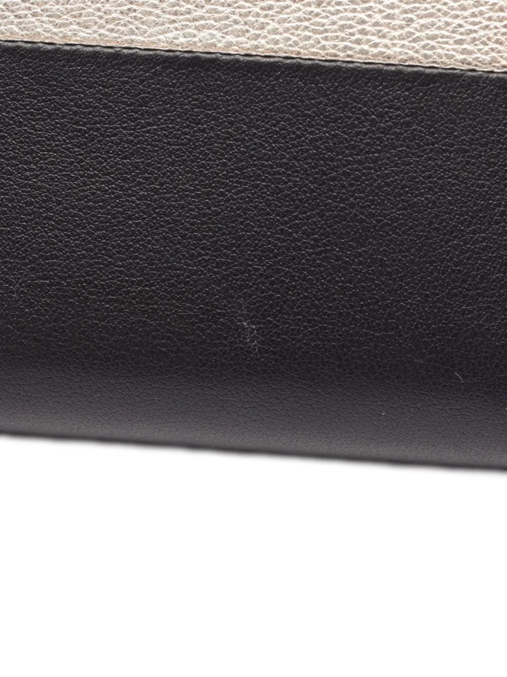 Pre-owned Chanel 2015-2016 Boy Two-tone Round Zipper Wallet In Black