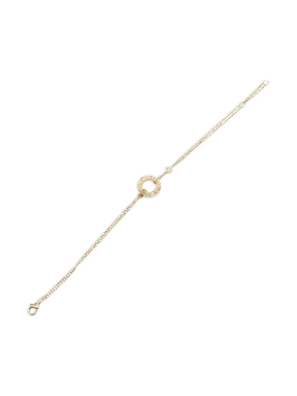 Pre-owned Cartier 2010s 18k Yellow Gold Love Circle Diamond Bracelet