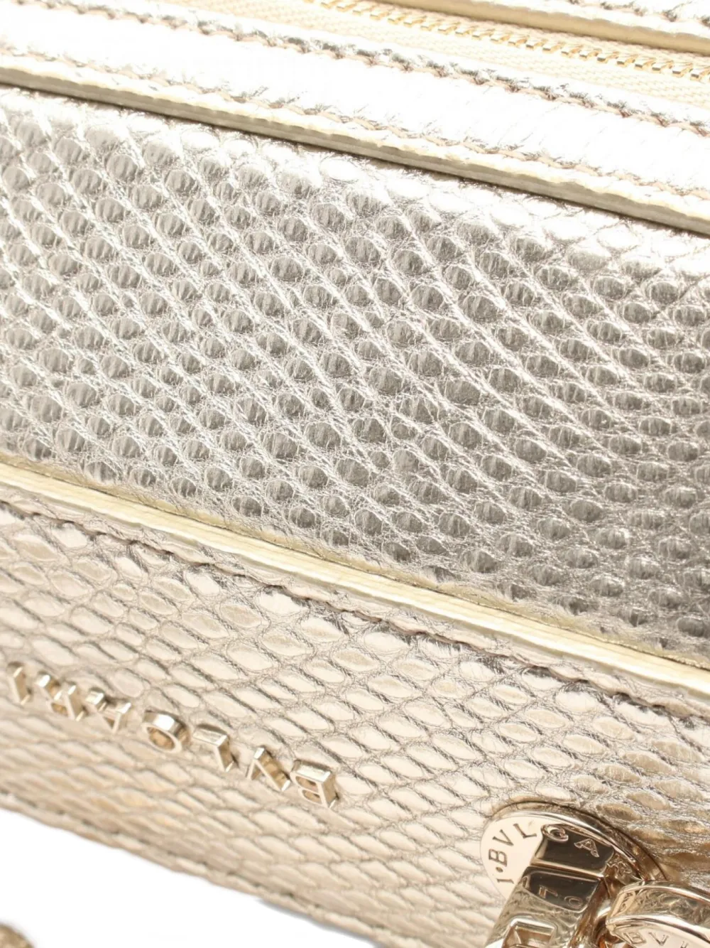 Pre-owned Bvlgari 2010's Serpenti Vanity Tote Bag In Gold