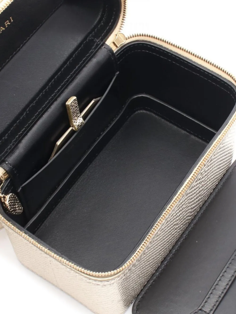 Pre-owned Bvlgari 2010's Serpenti Vanity Tote Bag In Gold