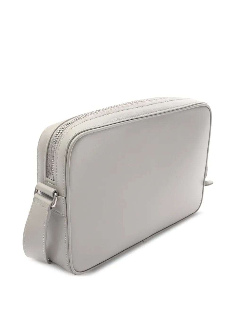 Pre-owned Celine 2010s Logo-print Messenger Bag In Gray