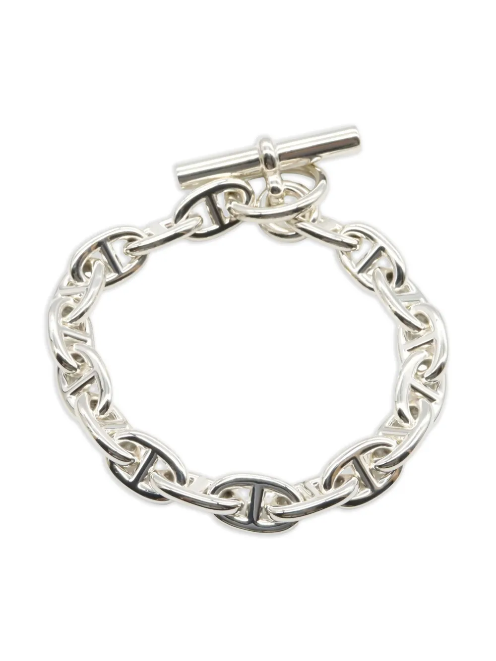 Pre-owned Hermes 2020s Chaine D'ancre Bracelet In Silver