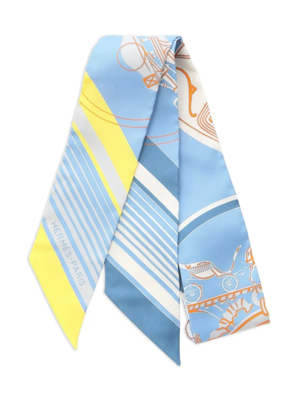 Hermès Pre-Owned EX-LIBRIS ribbon silk scarf | Blue | Image 1
