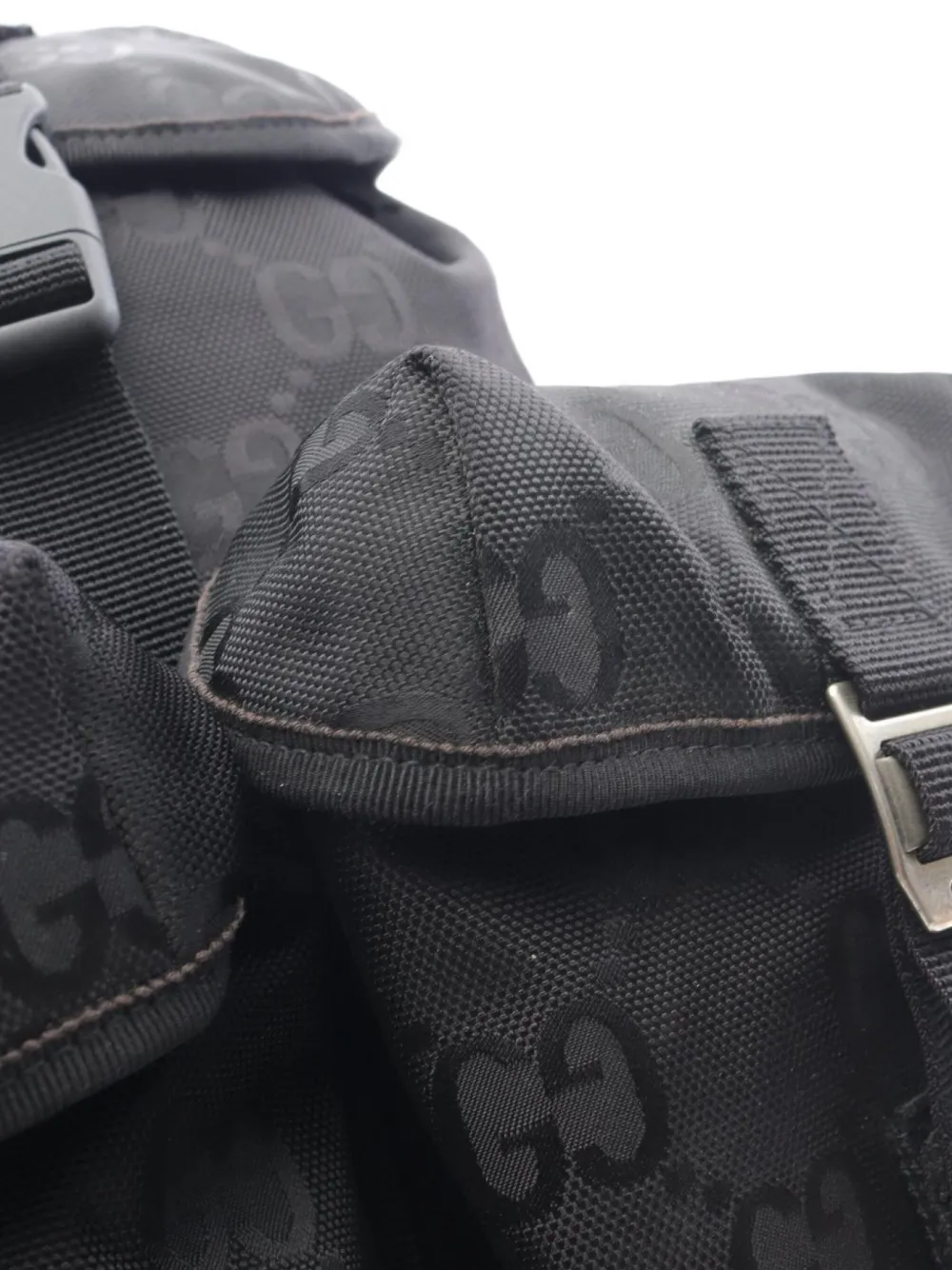 Pre-owned Gucci 00s Off The Grid Gg-pattern Backpack In Black