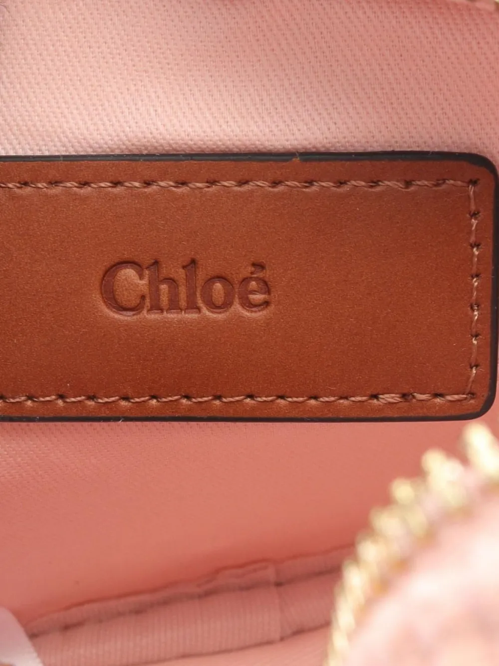 Pre-owned Chloé 2020s Corduroy Shoulder Bag In Pink