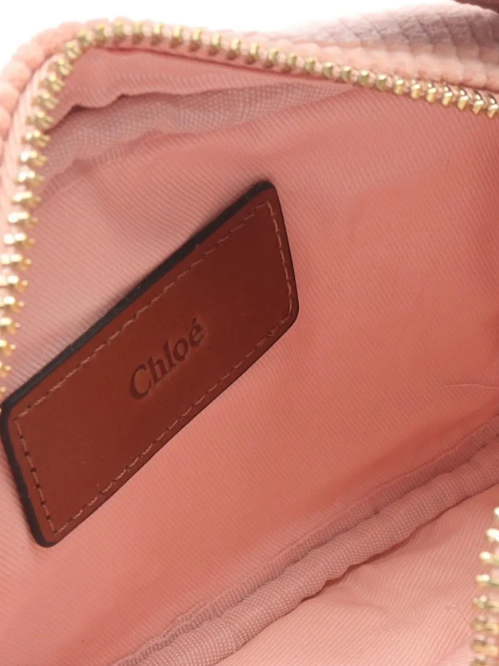 Pre-owned Chloé 2020s Corduroy Shoulder Bag In Pink