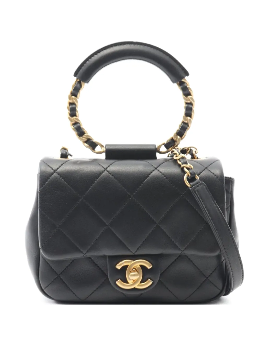 CHANEL Pre-Owned 2019 マトラッセ ショルダーバッグ - ブラック CHANEL Pre-Owned 2019 マトラッセ ショルダーバッグ - ブラック