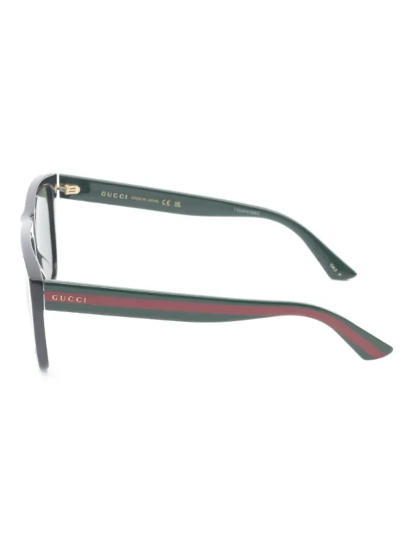 Gucci Pre-Owned 20's rectangle-frame Sunglasses Black FARFETCH IN