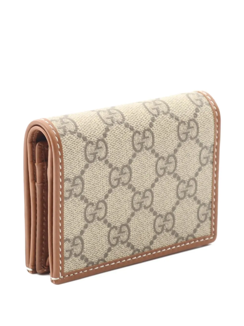 Pre-owned Gucci 2020s Horsebit 1955 Wallet In Neutral