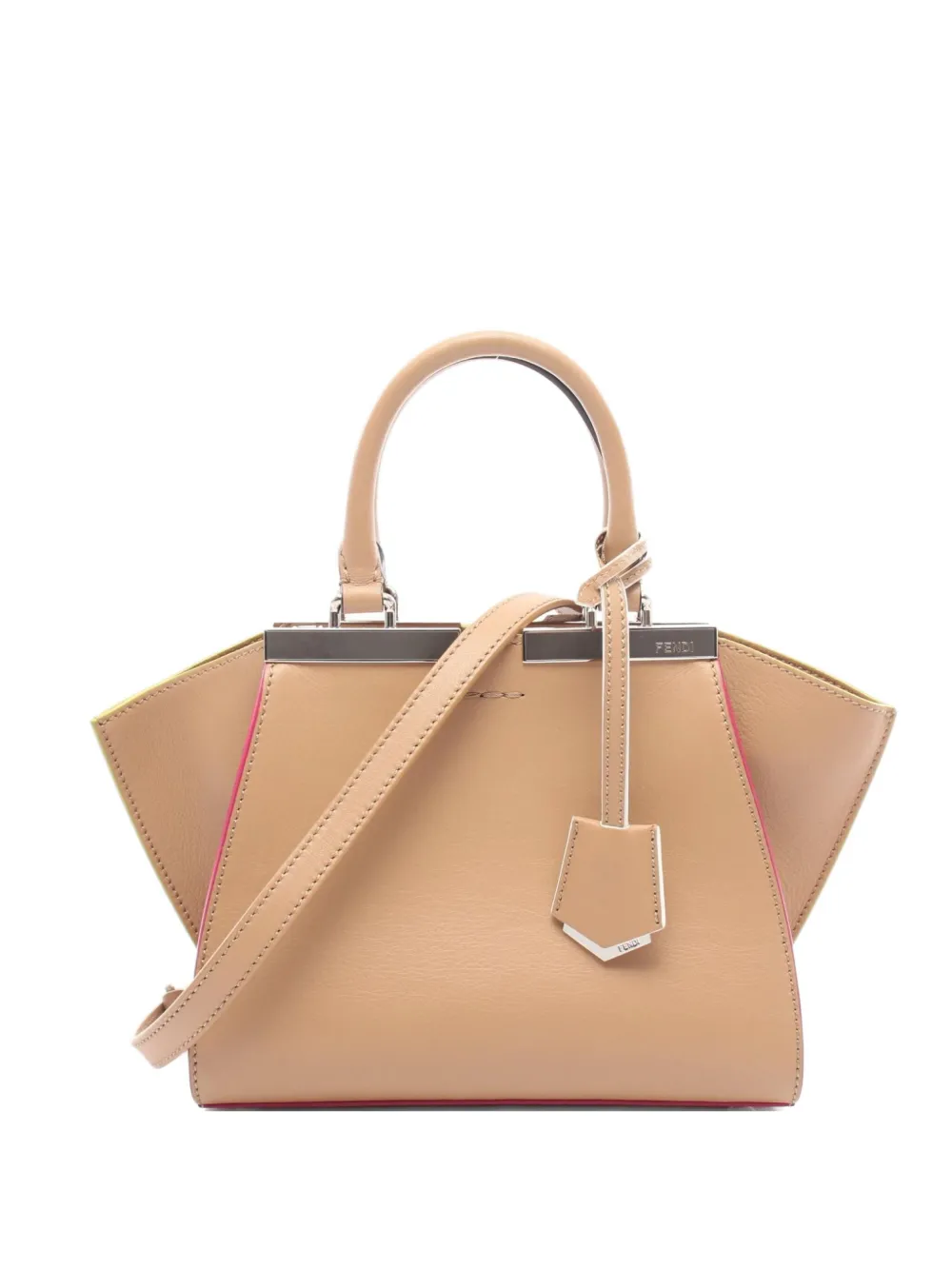 Fendi Pre-Owned 10's mini Troisours tote bag | Neutrals | Image 1