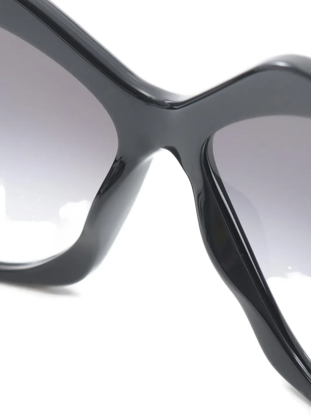 Pre-owned Gucci 2020s Geometric-frame Sunglasses In Black
