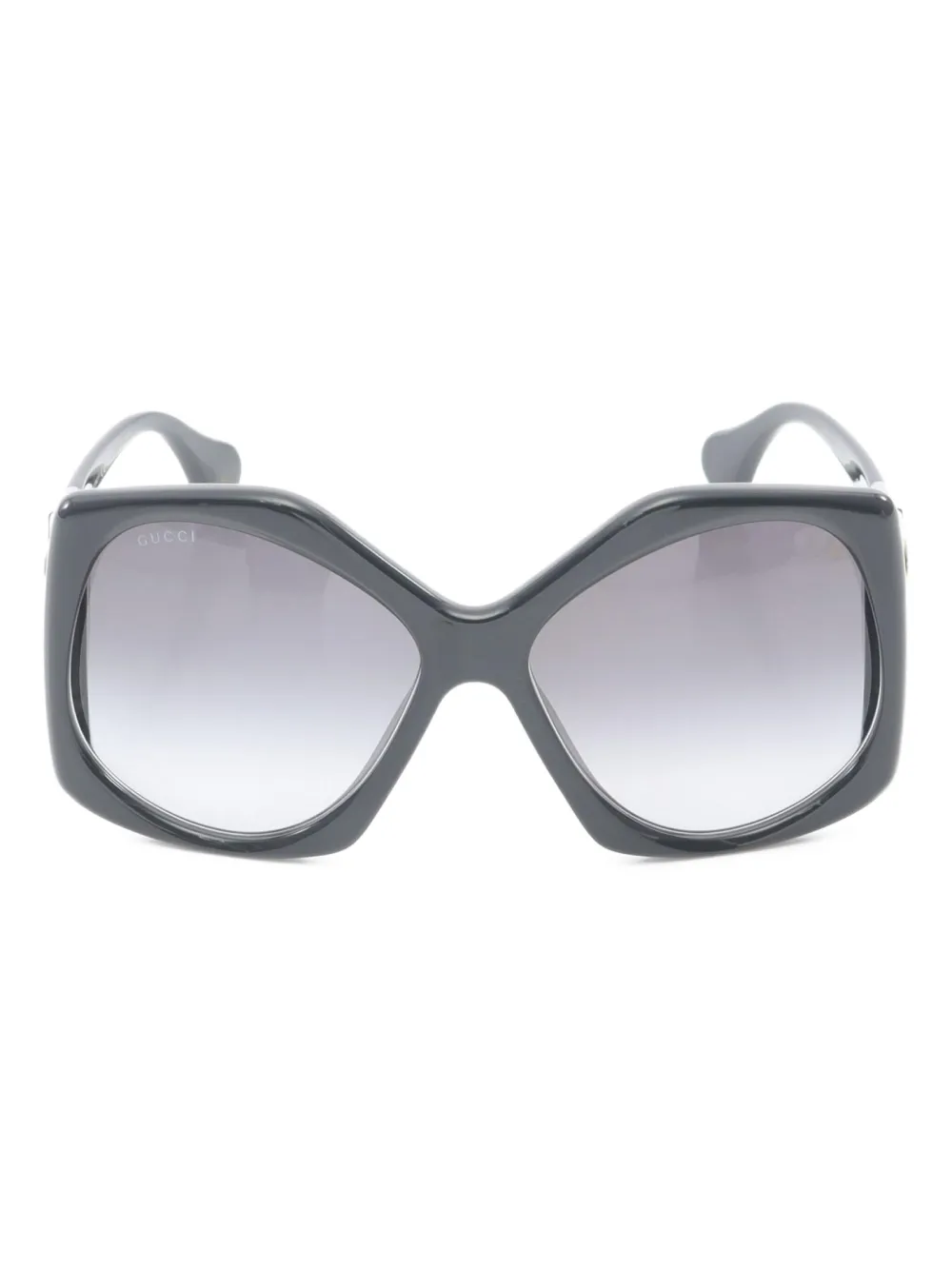 Gucci Pre-Owned 2020s geometric-frame sunglasses | Black | Image 1