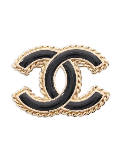 CHANEL Pre-Owned 1986~1988 interlocking-CC brooch